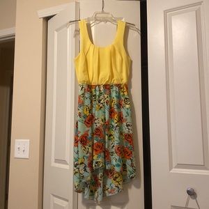 Multi-colored floral dress